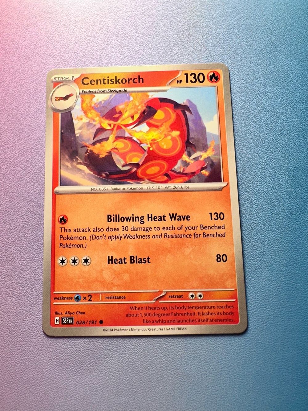 centiskorch - 028/191 (common) — pokemon: surging sparks